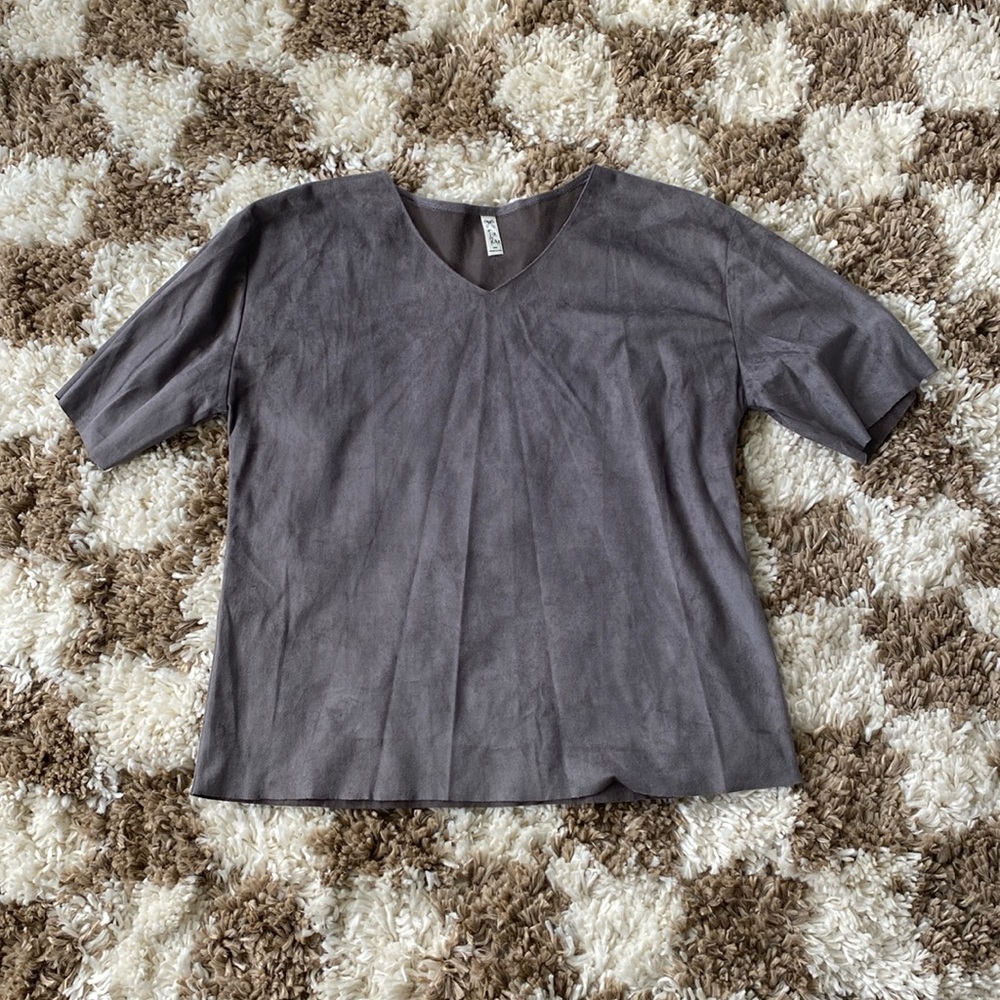 Faux Suede T-Shirt